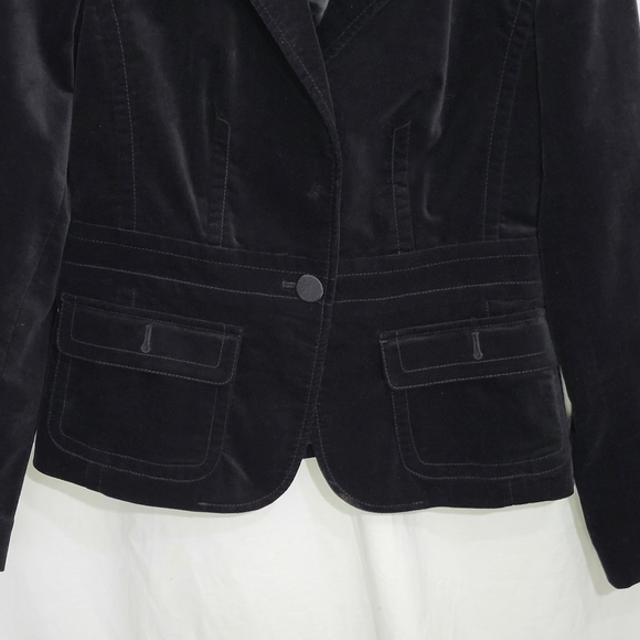 Talbots Women's Modern Velveteen Blazer Black Size 4 NWOT office dressy capsule - Picture 4 of 12